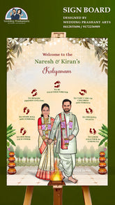 SIP-004 | Announce Your South Indian Wedding with Eye-Catching Caricature Invites